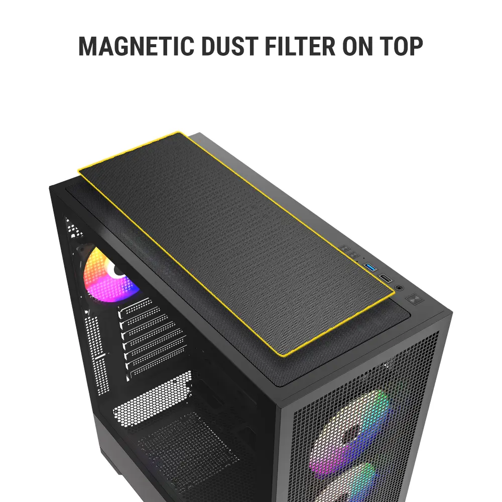 Ant Esports Mid Tower Cabinet (ATX/M-ATX/M-ITX) EVO 360 view 5